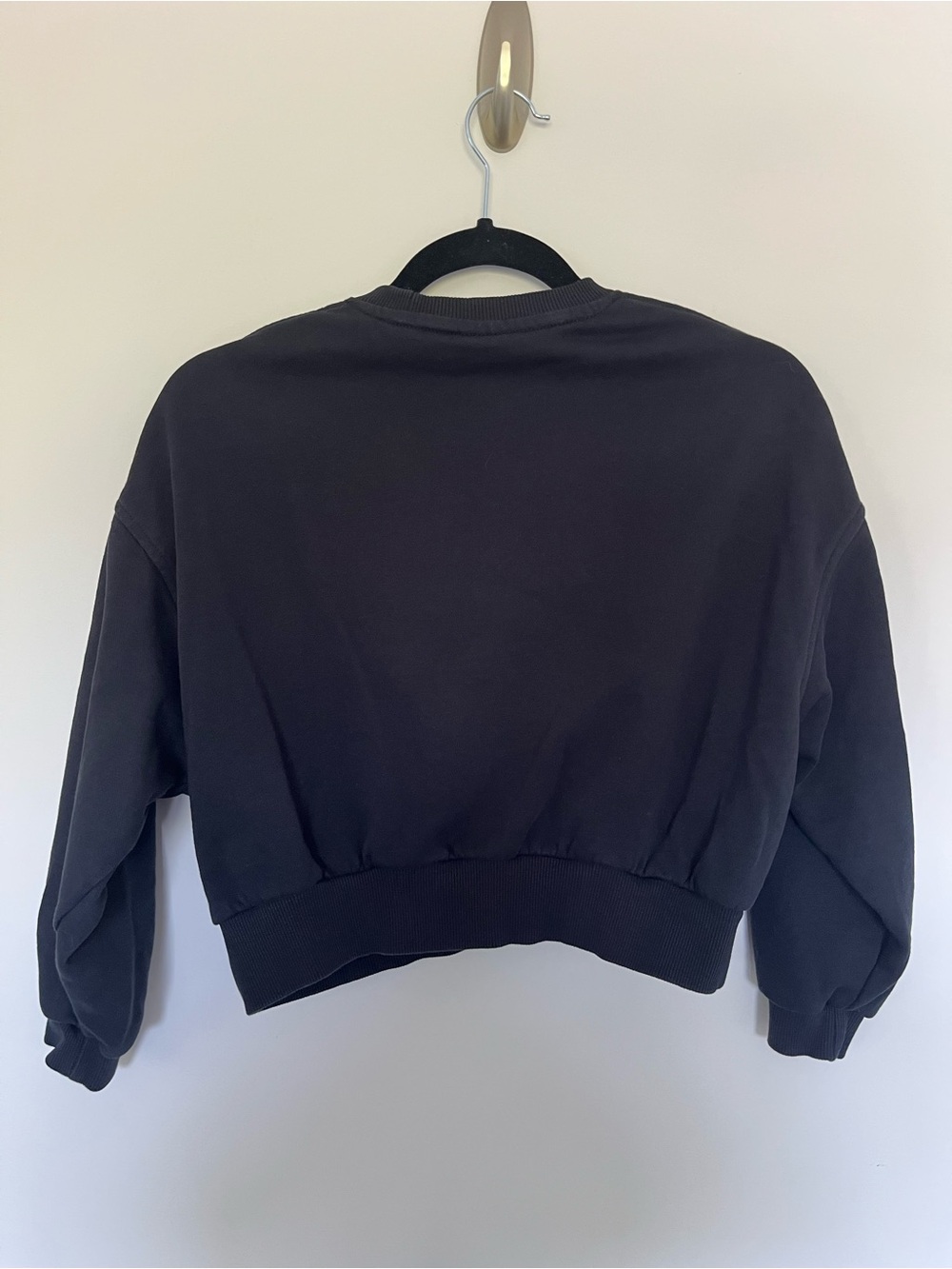 Nike Black Women's Crewneck Sweatshirt with White Logo - Picture 3 of 3
